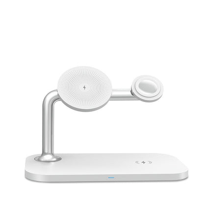 MagCharge Wireless Charging Station in White – Sleek Multi-Device Wireless Charger with MagSafe Compatibility