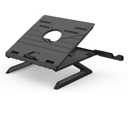 Adjustable Aluminium Laptop Stand in Black – Ergonomic Portable Riser for MacBooks and Laptops