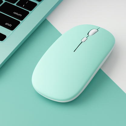 Silent Bluetooth Wireless Mouse in Turquoise – Stylish Cordless Mouse with Silent Clicks and Comfortable Grip