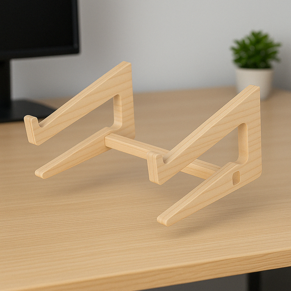 Natural Wooden Laptop Holder - Urban Marketplace 