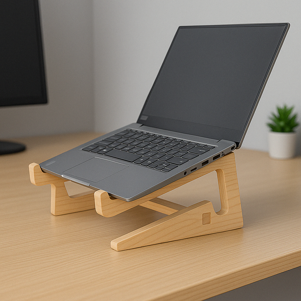 Natural Wooden Laptop Holder - Urban Marketplace 