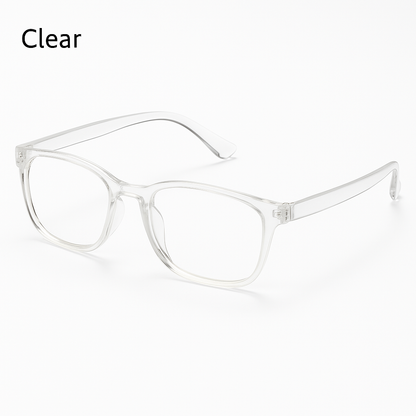 Blue Light Blocking Glasses in Clear – Minimalist Transparent Frame Glasses for Screen Time and Eye Comfort
