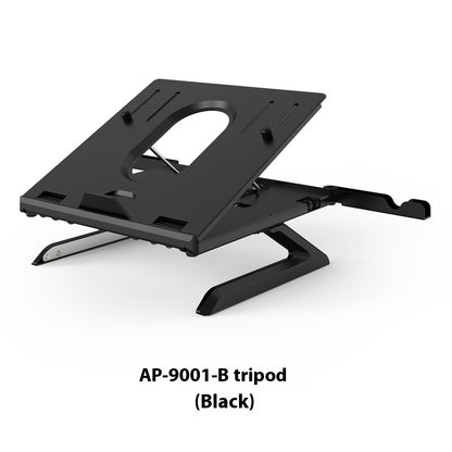 Adjustable Aluminium Laptop Stand in Black – Ergonomic Portable Riser for MacBooks and Laptops