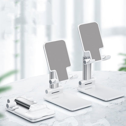 Portable Phone and Tablet Stand in Silver – Sleek Foldable Adjustable Holder for Smartphones and Tablets