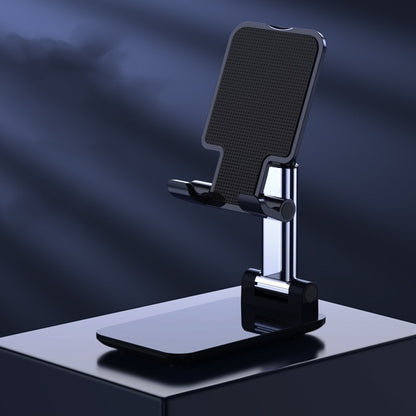 Portable Phone and Tablet Stand in Black – Foldable Adjustable Holder for Desk, Travel, or Home Use