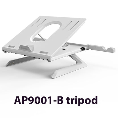Adjustable Aluminium Laptop Stand in Silver – Sleek Foldable Laptop Riser for Better Posture and Airflow