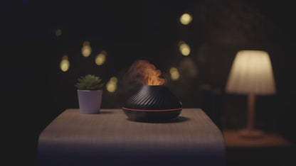 LumoMist Glow Diffuser – LED Flame Mist for Calm & Focus